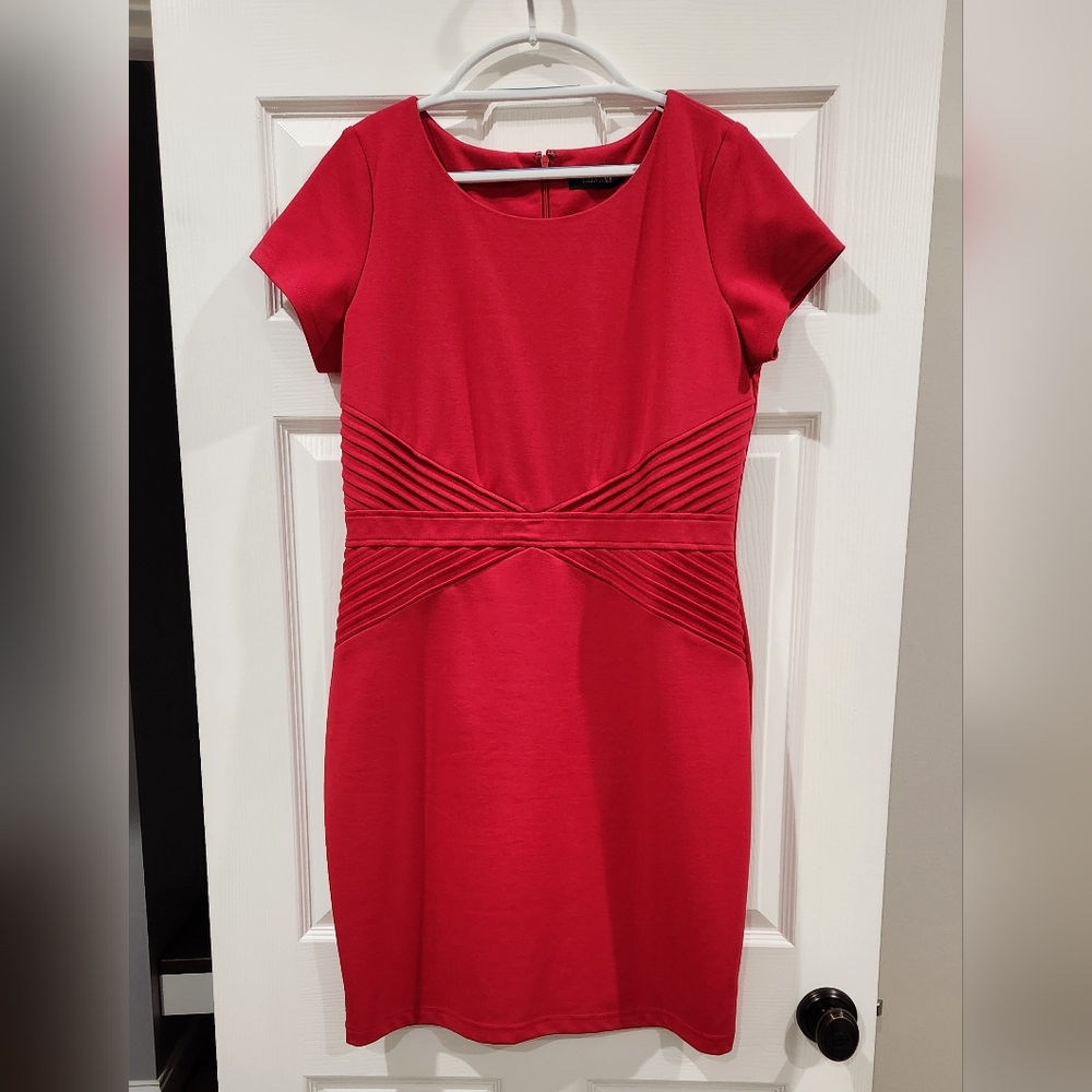 Ellen Tracy Dark Hot Pink Dress Size 14